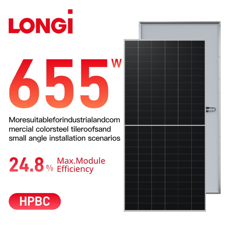 LONGi Himo X10 Monofacial 640-670w LR7-72HVHF aurinkopaneeli