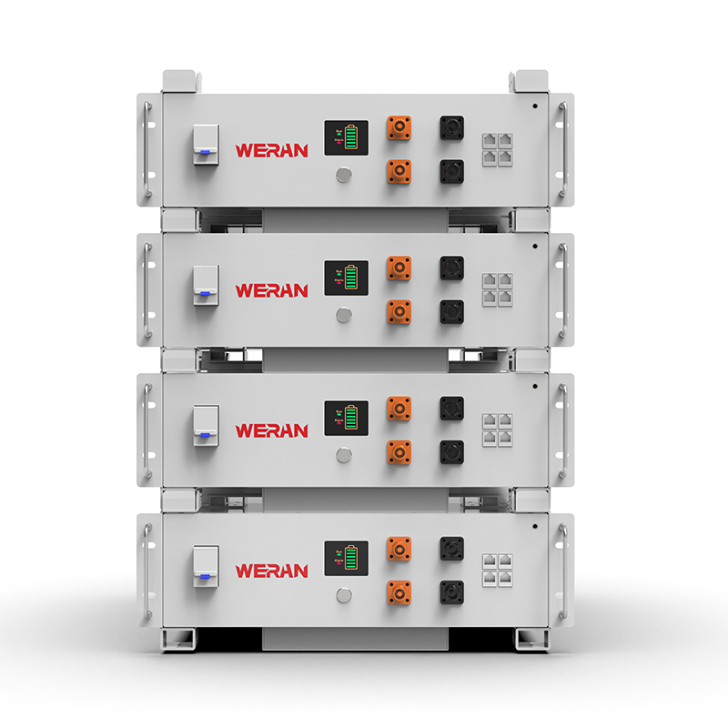 WERAN WRL-48100RW 51,2 V 100 Ah LiFePO4 -telineakku (5,12 kWh) – 8000 kiertoa, CAN/RS485, pinottava koti-ESS