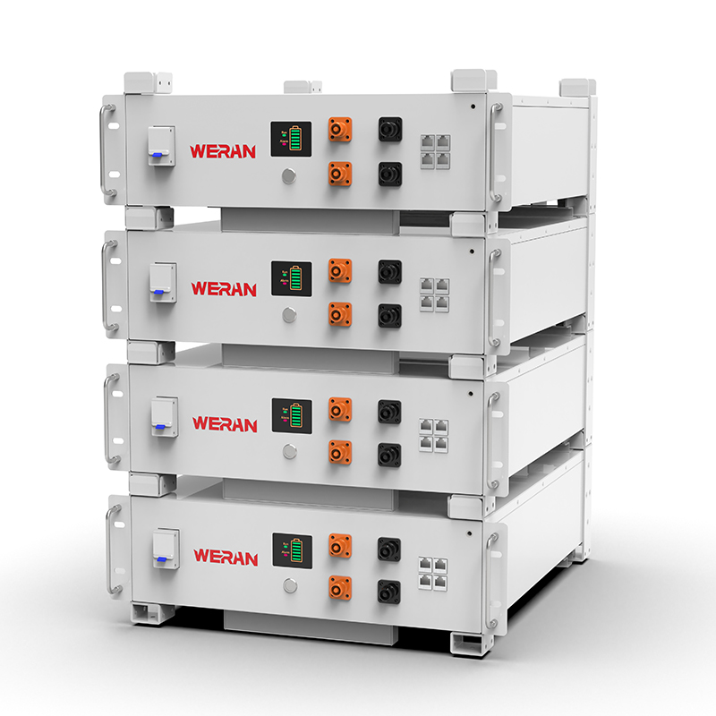 WERAN WRL-48100RW 51,2 V 100 Ah LiFePO4 -telineakku (5,12 kWh) – 8000 kiertoa, CAN/RS485, pinottava koti-ESS