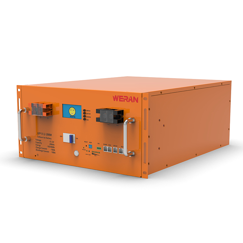 WERAN WRL-48200RO 51.2V 200Ah LiFePO4-telineakku (10.24kWh) – 8000 kiertoa, suuri virta, modulaarinen aurinkosäilytys