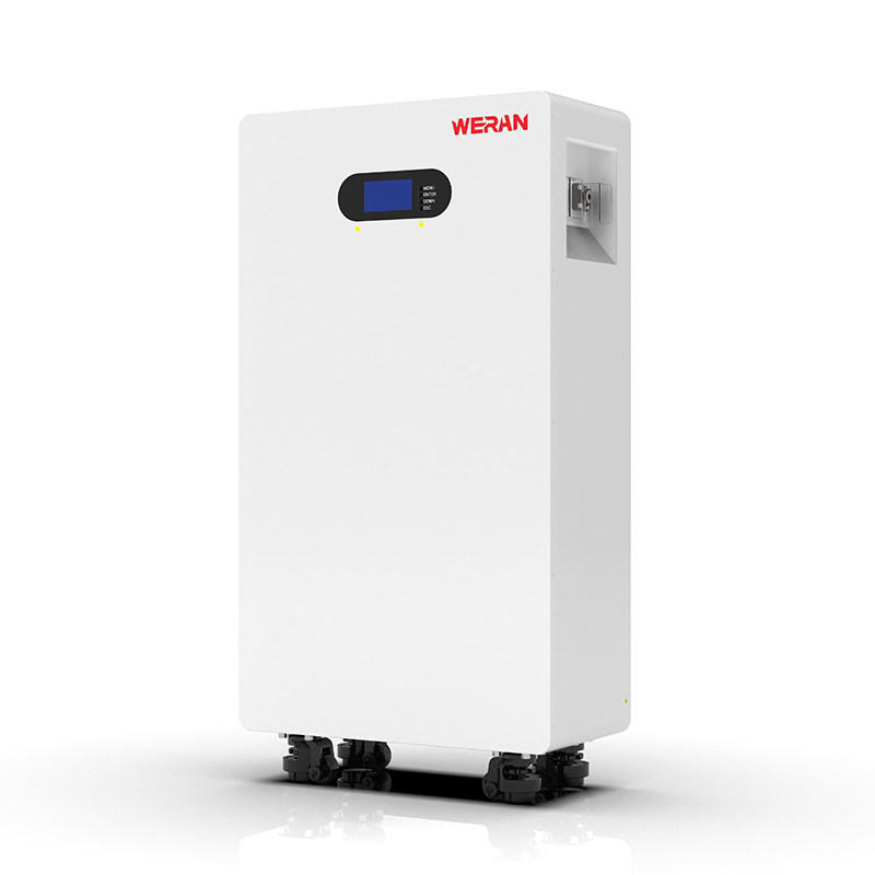 WERAN WRL-48200UW 51,2 V 200 Ah LiFePO4 -akku (10,24 kWh) – IP65 pyörä-/seinäkiinnitys, pinottava 48 V aurinkosäilytys