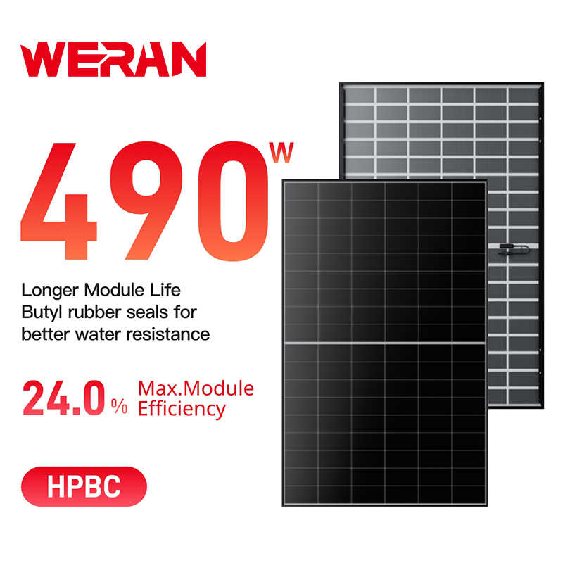 WERAN EcoLife 480-490W Dual Glass BC Aurinkopaneeli LR7-54HJD Huippuluokan asuin PV-moduuli